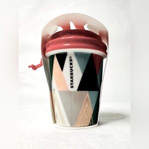 2017 Starbucks Modern Trees Triangle Christmas Holiday To‎ Go Cup Ornament